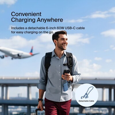 Belkin BoostCharge Power Bank, 10K, Blue (BPB027FQBL)