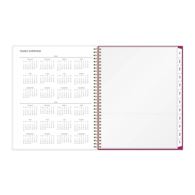 2025-2026 Blue Sky Mahalo 8.5" x 11" Academic Year Weekly & Monthly Planner, Plastic Cover, Multicolored (100149-A26)
