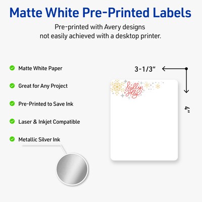 Avery Rectangle Multipurpose Labels, 4 x 3-1/3, White, 40/Pack (19479370428)