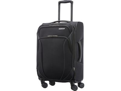 American Tourister 4 Kix 2.0 23.5 Carry-On Suitcase, 4-Wheeled Spinner, Black (142352-1041)