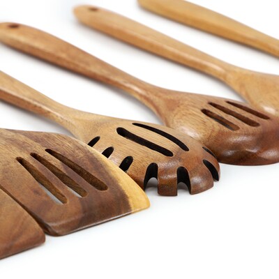 MegaChef Cooking Utensil Set, Wood, 6 Piece (935122144M)