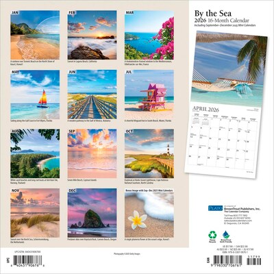 2026 Plato By the Sea 12 x 12 Monthly Wall Calendar (9798330706761)