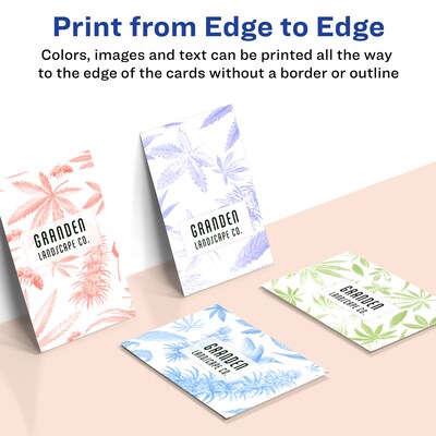 Avery Clean Edge Business Cards, 3.5" x 2", Matte White, 160/Pack (8869)