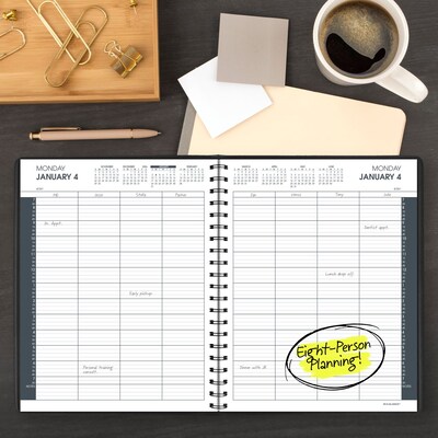 2027 AT-A-GLANCE 8.5" x 11" Calendar Year Daily Appointment Book, Faux Leather Cover, Black, 2/Set (70-212-05-27)