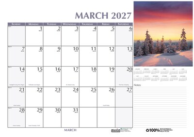 2027 House of Doolittle Earthscapes Scenic 22" x 17" Monthly Desk Pad Calendar (147-27)