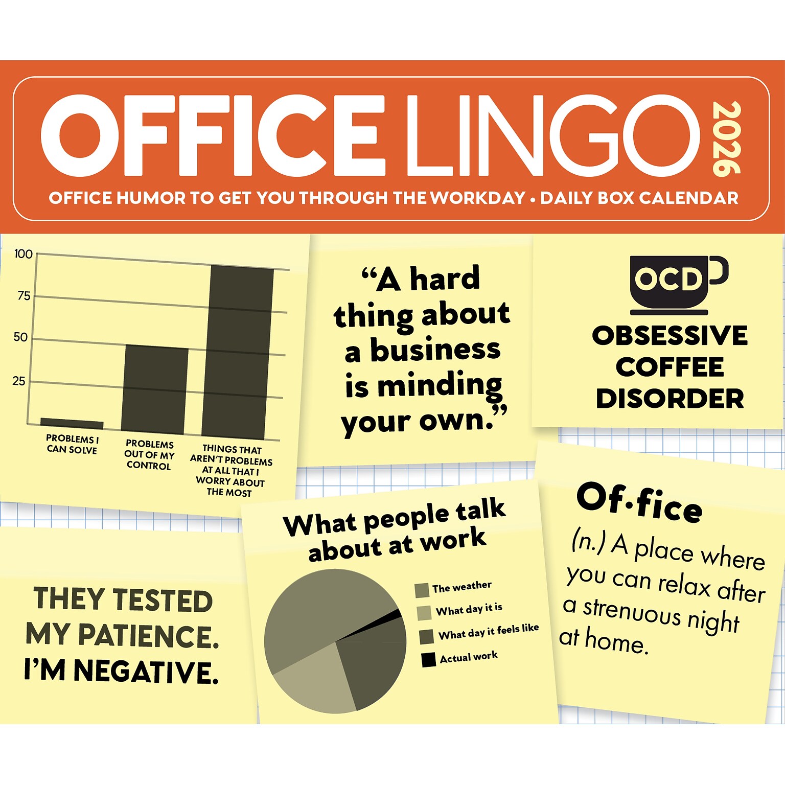 2026 Willow Creek Office Lingo 6.2 x 5.4 Day-to-Day Calendar (54345)