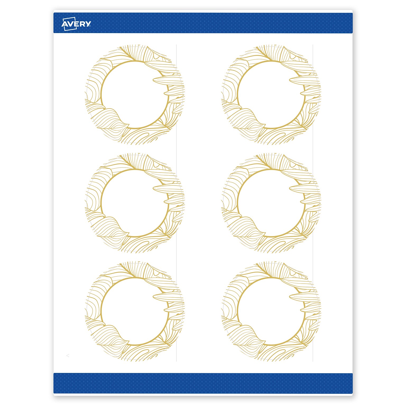 Avery Laser/Inkjet Circle Multipurpose Labels, 3 Dia., White, 60/Pack (S00EVZ)