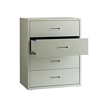 Hirsh HL1000 Series 4-Drawer Lateral File Cabinet, Letter/Legal Size, Lockable, 52.5H x 30W x 18.6