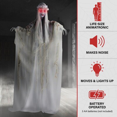 Haunted Hill Farm Life-Size Animatronic Ghost Bride (HHLADY-2FLSA)