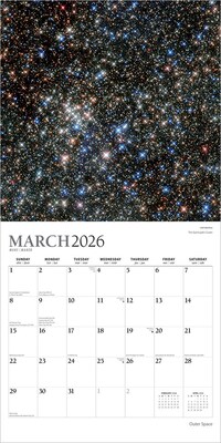 2026 Plato Outer Space 12" x 12" Monthly Wall Calendar (9798330706723)