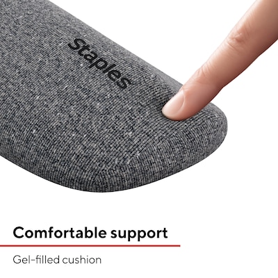 Staples TECH Gel Non-Skid Wrist Rest, Gray (53330)