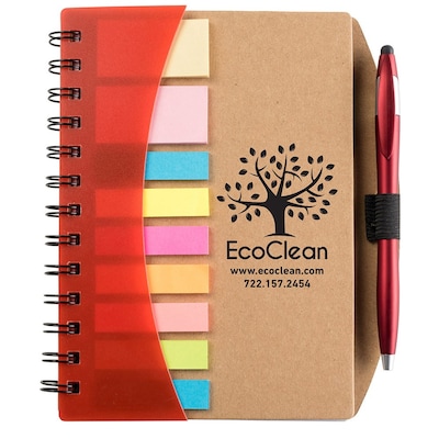 Custom Inkspire Cardboard Spiral Journal with Pen, Unlined 6.1 x 7