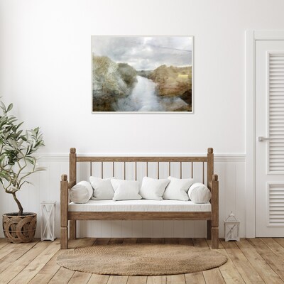 Amanti Art Forest River by Dan Hobday Framed Canvas Wall Art Print, 42" x 32" (A42678302539)