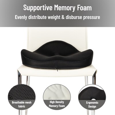 Mind Reader Donut Pillow with Air-Cloud Technology, Black (TAILST-BLK)