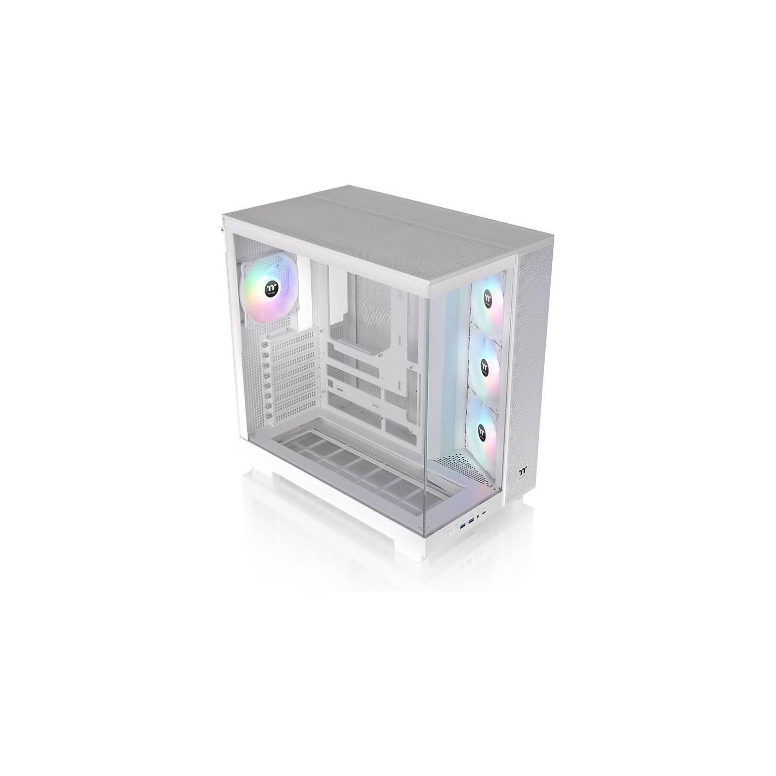 Thermaltake View 380 XL TG ARGB ATX Mid-Tower Computer Case, Snow (CA-11E-00M6WN-00)