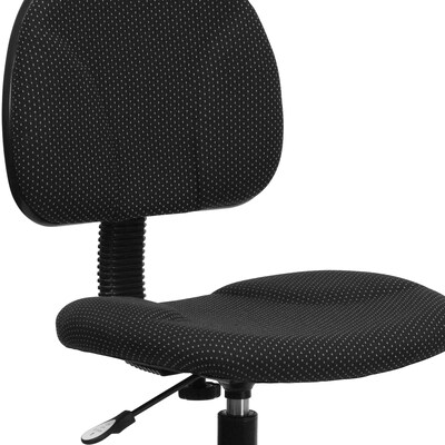 Flash Furniture Mid Back Fabric Ergonomic Drafting Stool, Black