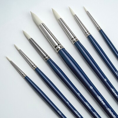 Silver Brush Bristlon Round Brushes, 7/Pack (SLVBR1950)