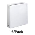 Quill Brand® Standard 3 3 Ring Non View Binder, White, 6/Pack