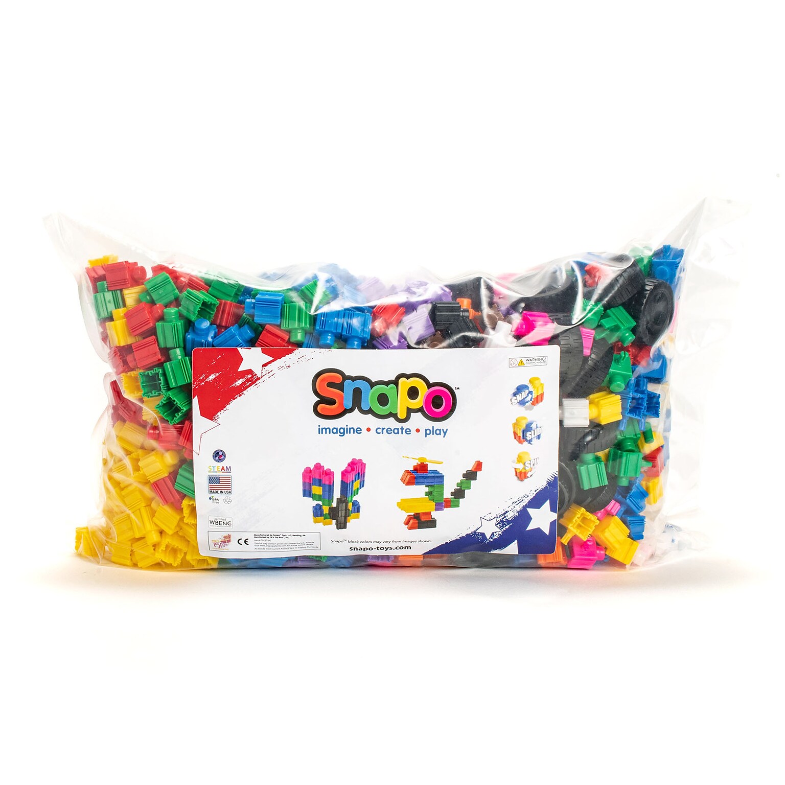 Snapo Building Blocks Mega Builders Kit, 1100 Pieces/Set (SNP161100)