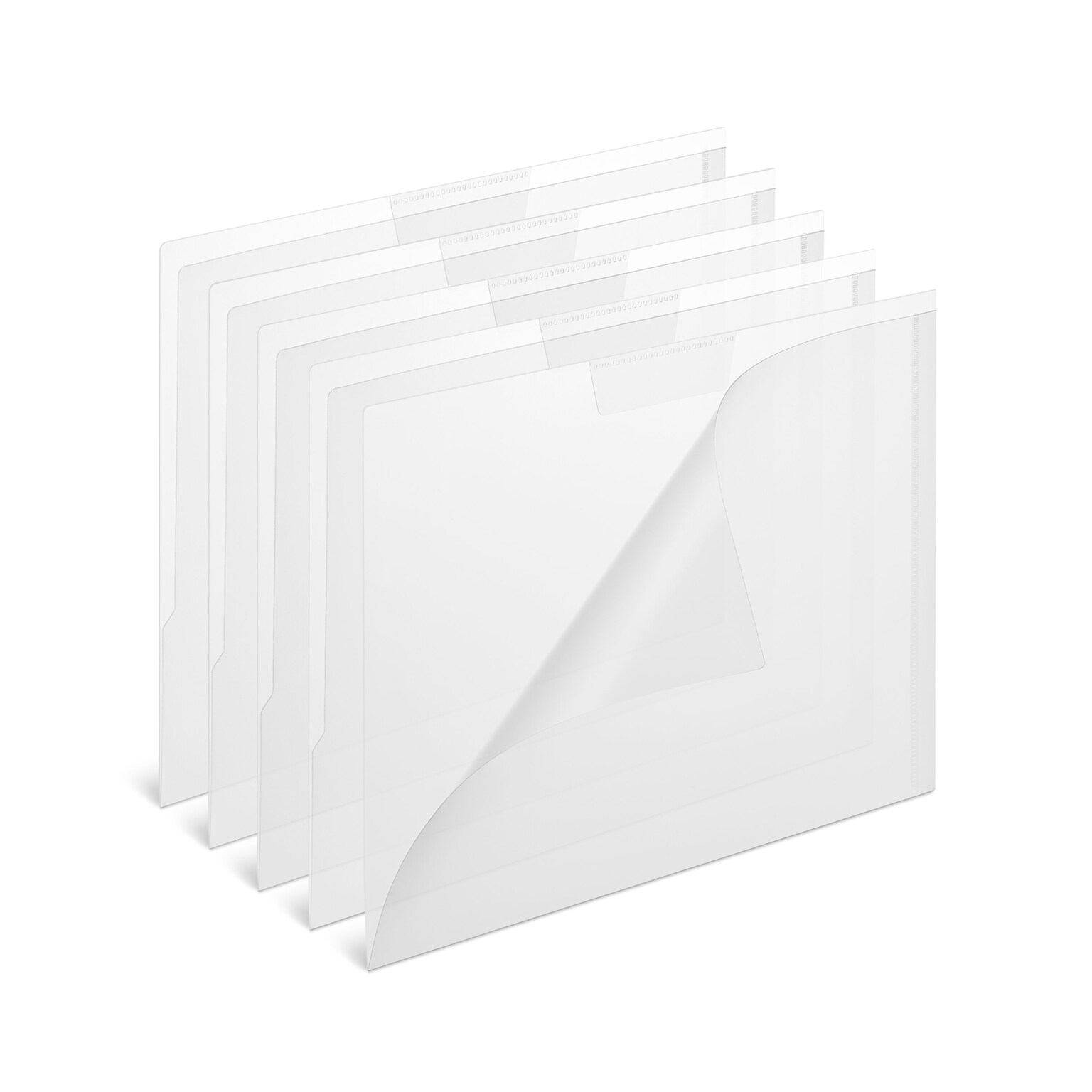 TRU RED Moisture Resistant File Pocket, Letter Size, Clear, 5/Pack (TR36054)