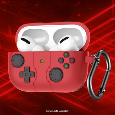 SaharaCase Inspire Series Silicone Case with Premium Clip for Airpods Pro 3, Shock Absorbing, Viper Red (HP00229)