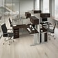 Bush Business Furniture Office in an Hour 63"H x 129"W 4 Person X-Shaped Cubicle Workstation, Mocha Cherry (OIAH007MR)