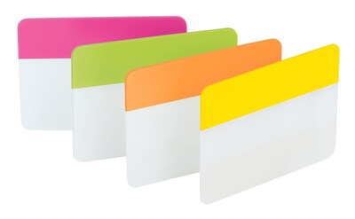 Post-it Tabs, 2" Wide, Solid, Assorted Colors, 24 Tabs/Pack (686-PLOY)