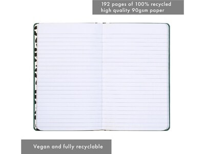 Pukka Pad Green Vibes Only Notebook, 5.28" x 8.46", Wide-Ruled, 96 Sheets, Green (9704-SPP)