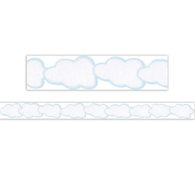 Teacher Created Resources Die-Cut Border Trim, 2.75 x 2.92, Clouds, 12/Pack, 6 Packs/Bundle (TCR9240-6)