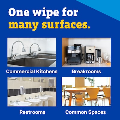 CloroxPro Clorox Handi Wipes Cotton Cleaning Cloths, Blue/White, 72 Cloths/Pack (60942)