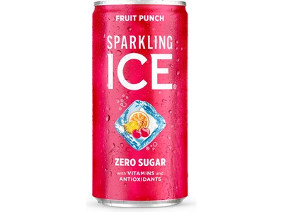 Sparkling Ice Mini Fruit Punch Flavored Sparkling Water, 7.5 fl. oz., 10 Cans/Pack, 3 Packs/Carton (FG00619)