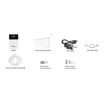 HiBoost 10K Plus Cell Phone Signal Booster, White (F15GI5SBTW)