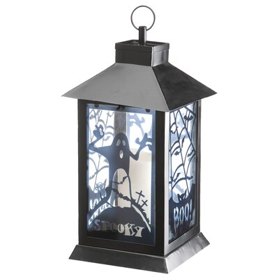 National Tree Company 16" Black Halloween Ghost Lantern (RAH-YG179332-1)