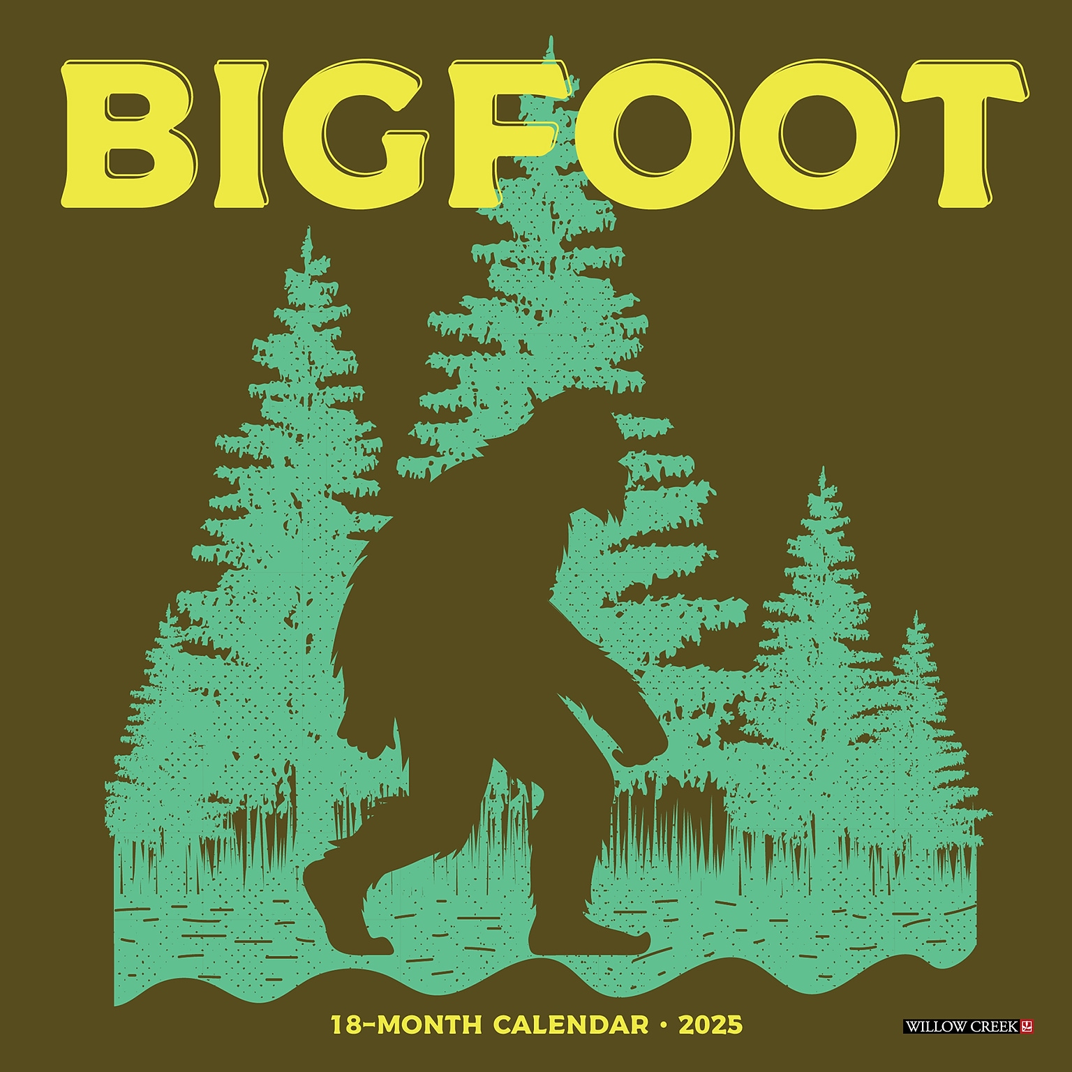 2025 Willow Creek Bigfoot 7 x 7 Yearly Wall Calendar (48658)