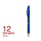 Staples® Sonix® Retractable Gel Pens, Medium Point, 0.7mm, Blue, 12/Pack (13563-CC)