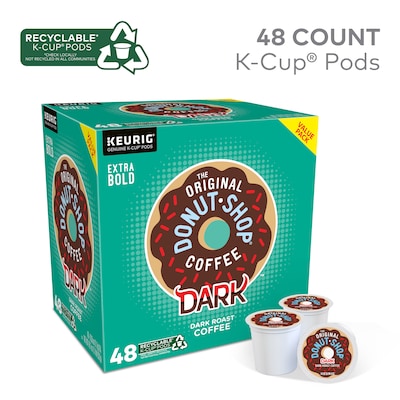 The Original Donut Shop DARK Coffee Keurig® K-Cup® Pods, Dark Roast, 48/Box (5000355634)