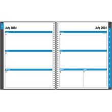 2024-2025 Blue Sky Collegiate 8.5 x 11 Academic Weekly & Monthly Planner, Plastic Cover, Gray (100