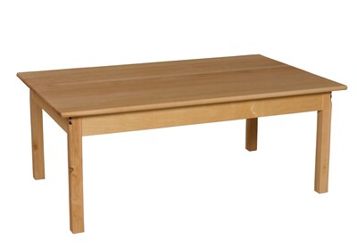 Wood Designs™ 30 x 48 Rectangle Hardwood Birch Activity Table With 18 Legs, Natural