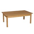 Wood Designs™ 30 x 48 Rectangle Hardwood Birch Activity Table With 18 Legs, Natural