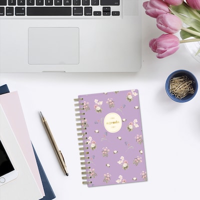 2026-2027 Blue Sky Sincerely Jules Becca Purple 6" x 3" Academic Year Weekly & Monthly Planner, Plastic Cover (159091)