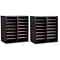 AdirOffice 500 Series 16-Compartment Literature Organizers, 20 x 11.8, Black (500-16-BLK-2PK)