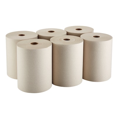 enmotion Recycled Hardwound Paper Towels, 1-Ply, 800 ft./Roll, 6 Rolls/Carton (89480)