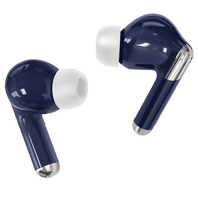 STUDIO PRO by FISHER Active Pro Wireless Noise Canceling Earbuds, Bluetooth, Navy Blue/Green (STW290A)