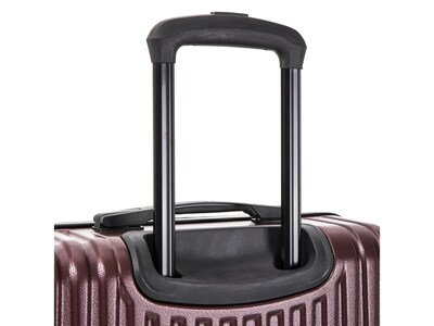 InUSA Drip Hardside Spinner Luggage Set, TSA Checkpoint Friendly, Wine (IUDRISML-WIN)
