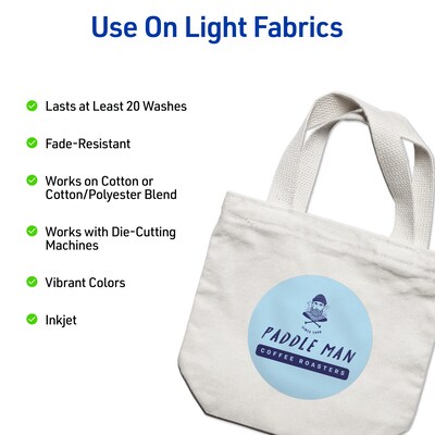 Avery Printable Heat Iron On Transfer Paper for Light Fabrics, 8 1/2 x 11 (3271)
