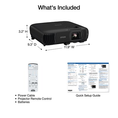 Epson Pro EX9270 Wireless Full HD 1080p 3LCD Projector, Black (V11HB59120)