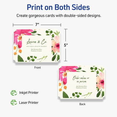 Avery Matte General Use Blank Cards, Ivory, 50/Pack (95351)