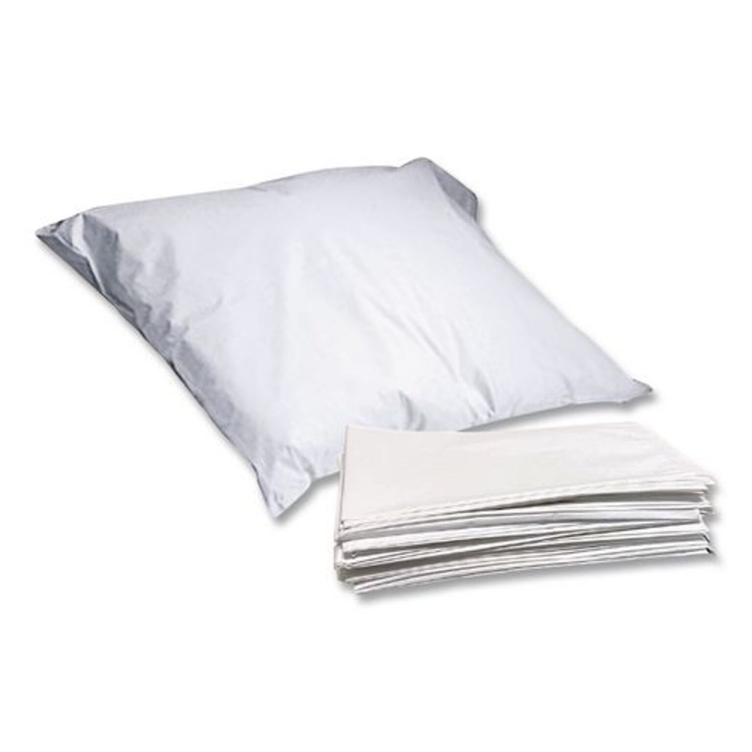 Medical Arts Press Disposable White Pillowcases, Tissue/Poly, 21x30, 100/Case (701M)