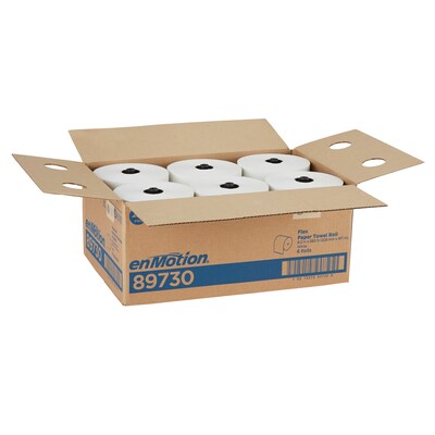 enmotion Flex Hardwound Paper Towels, 1-ply, 550 ft./Roll, 6 Rolls/Carton (89730)