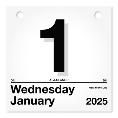2027 AT-A-GLANCE Today Is 6 x 6 Daily Calendar Refill Pages, White/Black (K1-50-27)